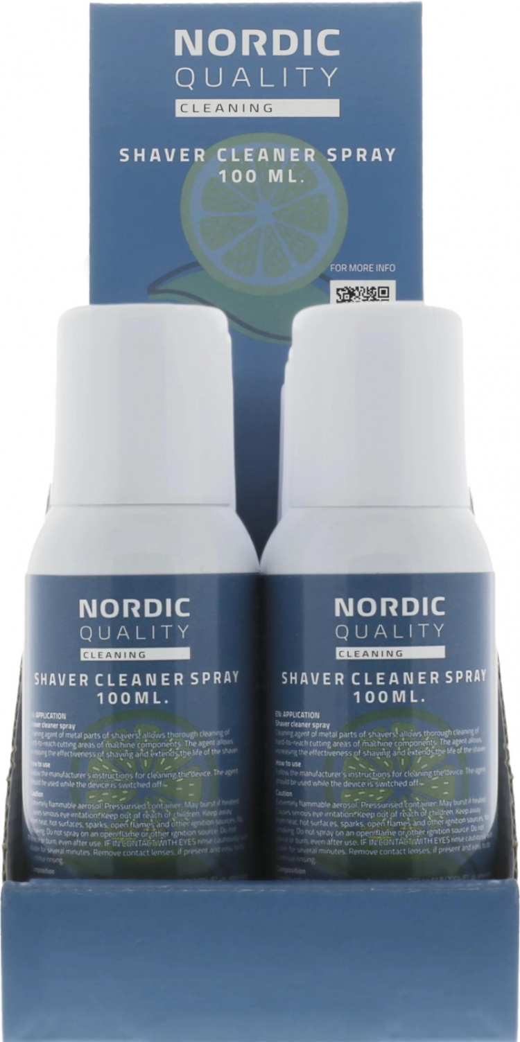 NORDIC QUALITY Rengjøringsspray for barbermaskiner, 100 ml