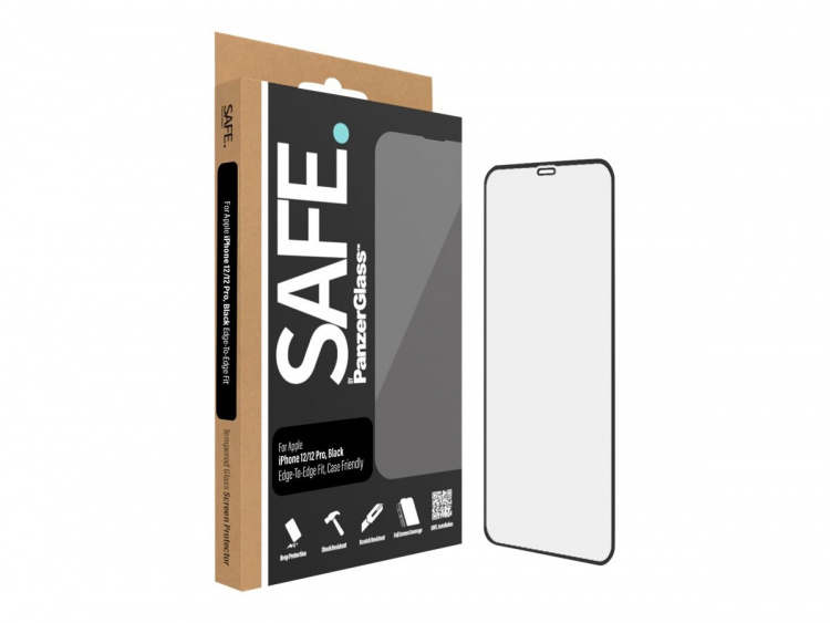 PanzerGlass PanzerGlass SAFE. by Skjermbeskytter Svart Transparent Apple iPhone 12, 12 Pro