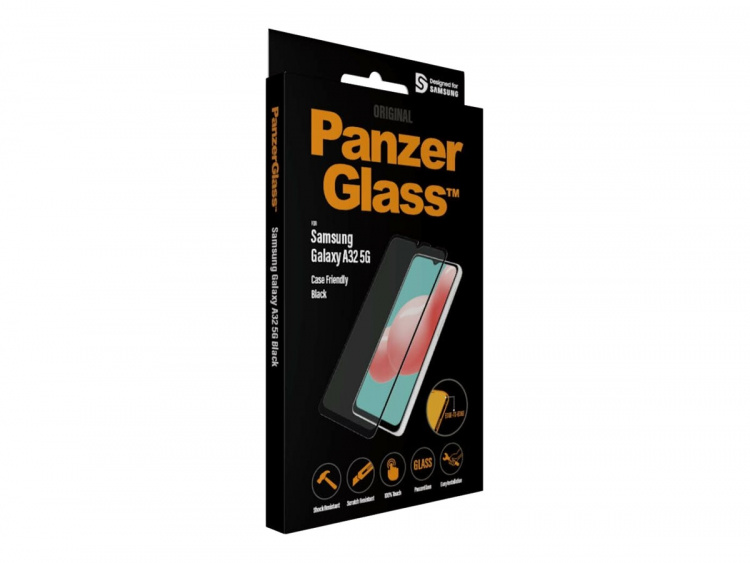 PanzerGlass Case Friendly skjermbeskytter Svart gjennomsiktig Samsung Galaxy A32 5G