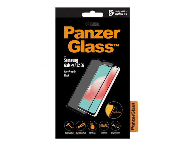 PanzerGlass Case Friendly skjermbeskytter Svart gjennomsiktig Samsung Galaxy A32 5G