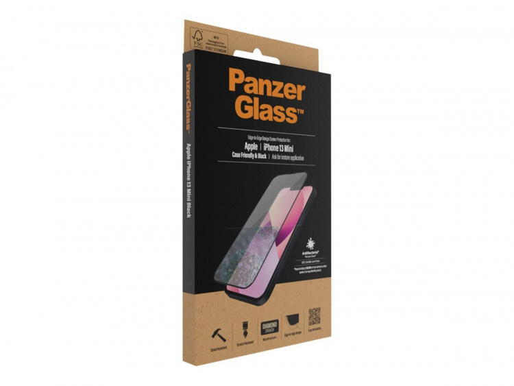PanzerGlass skjermbeskytter svart gjennomsiktig Apple iPhone 13 mini PanzerGlass skjermbeskytter svart gjennomsiktig Apple iPhone 13 mini