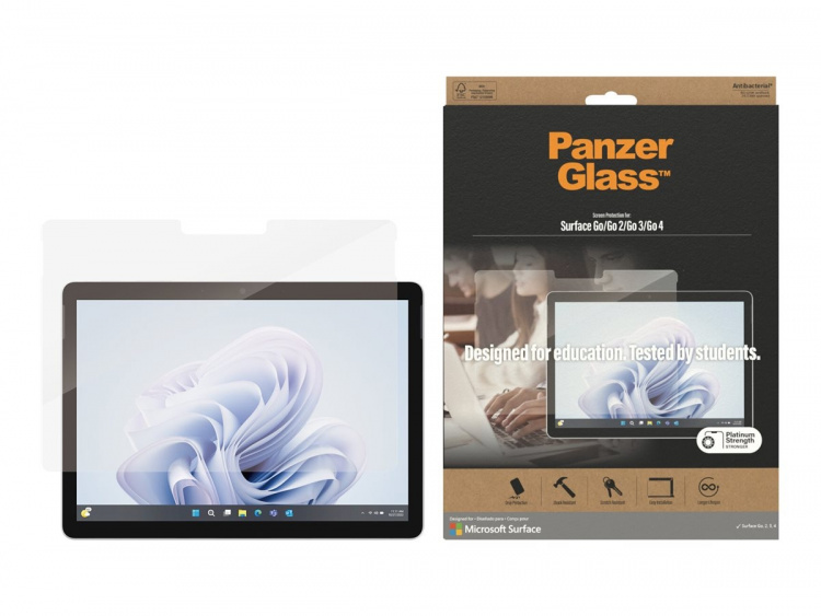 PanzerGlass Kant-til-kant krystallklar for Microsoft Surface Go