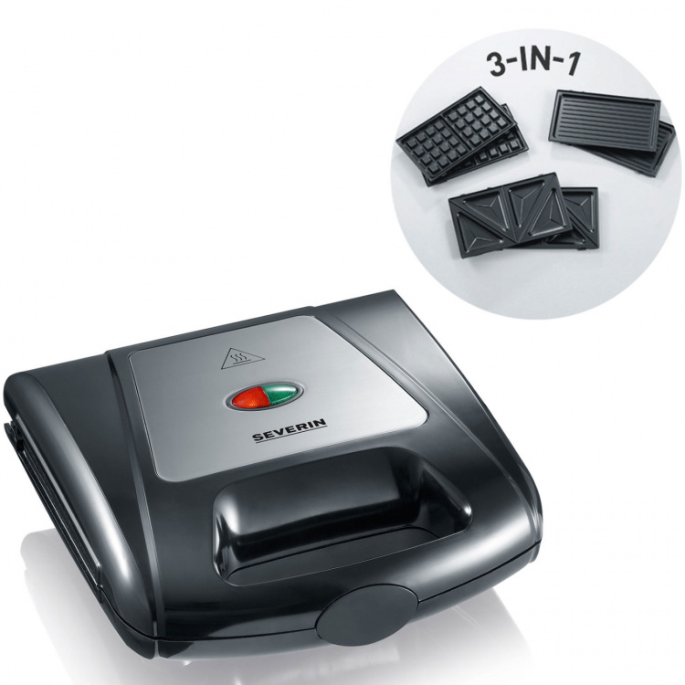 Severin Sandwichgrill Multi 3 utskiftbare plater