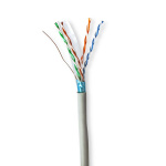 Nedis Nettverkskabelen Roll | CAT6 | Fast | F/UTP | CCA | 305.0 m | Innendørs | Rund | PVC | Grå | Trekkboks