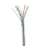 Nedis Nettverkskabelen Roll | CAT6 | Fast | F/UTP | CCA | 50.0 m | Innendørs | Rund | PVC | Grå | Trekkboks