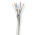 Nedis Nettverkskabelen Roll | CAT6 | Strandet | S/FTP | CCA | 305.0 m | Innendørs | Rund | PVC | Grå | Trekkboks Nedis Nettverkskabelen Roll | CAT6 | Strandet | S/FTP | CCA | 305.0 m | Innendørs | Rund | PVC | Grå | Trekkboks