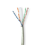 Nedis Nettverkskabelen Roll | CAT6a | Fast | U/UTP | Kobber | 305.0 m | Innendørs | Rund | LSZH | Grå | Trekkboks