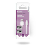 Nedis USB-kabel | USB 2.0 | USB-A Han | USB Micro-B Han | 480 Mbps | Nikkel belagt | 2.00 m | Rund | PVC | Hvit | Boks