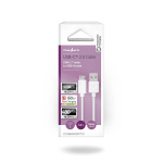 Nedis USB-kabel | USB 2.0 | USB-A Han | USB-C™ Hann | 60 W | 480 Mbps | Nikkel belagt | 1.00 m | Rund | PVC | Hvit | Boks