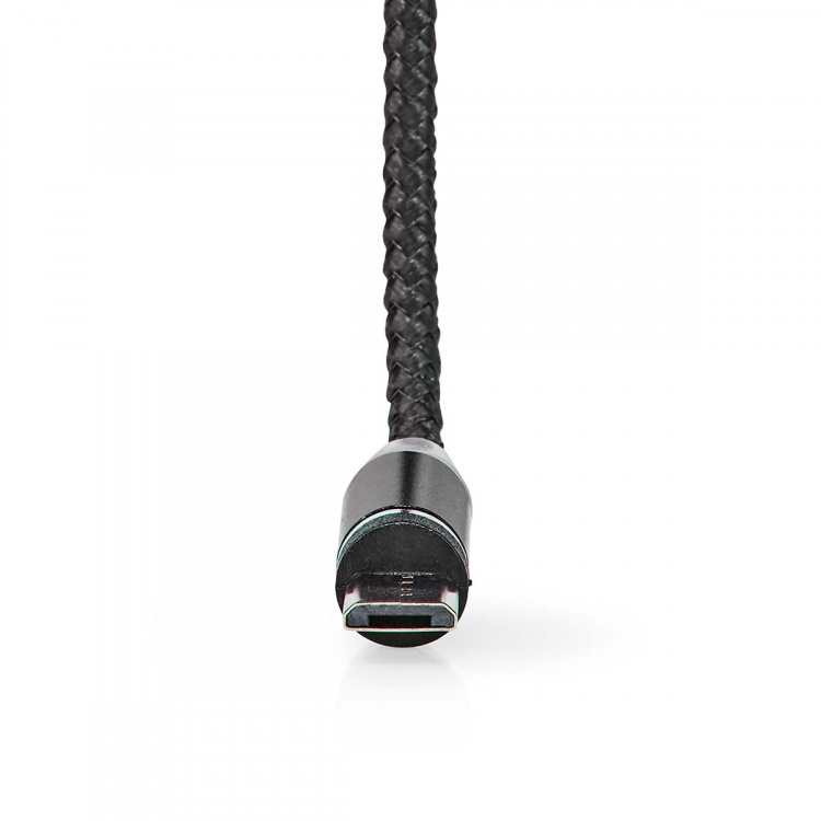 Nedis USB-kabel | USB 2.0 | USB-A Han | USB Micro-B Han / USB-C™ Hann | 10 W | No Data Transfer | Nikkel belagt | 2.00 m | Rund | Nylon | Sort | Boks