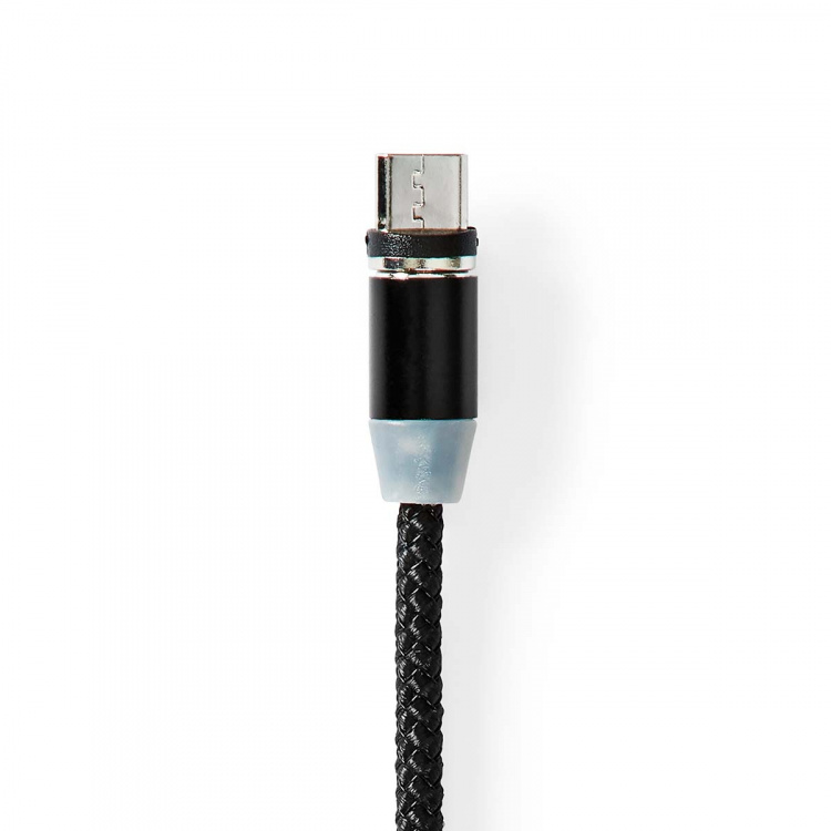Nedis USB-kabel | USB 2.0 | USB-A Han | USB Micro-B Han / USB-C™ Hann | 10 W | No Data Transfer | Nikkel belagt | 2.00 m | Rund | Nylon | Sort | Boks