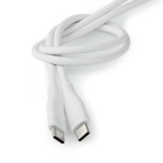 Nedis USB-kabel | USB 2.0 | USB-C™ Hann | USB-C™ Hann | 60 W | 480 Mbps | Nikkel belagt | 1.50 m | Rund | Silikon | Hvit | Boks