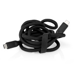Nedis USB-kabel | USB 3.2 Gen 1 | USB-C™ Hann | USB-C™ Hann | 60 W | 4K@30Hz | 5 Gbps | Nikkel belagt | 1.50 m | Rund | Silikon | Sort | Boks