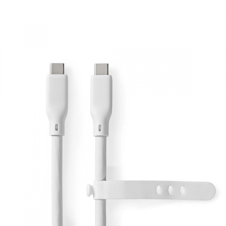 Nedis USB-kabel | USB 3.2 Gen 1 | USB-C™ Hann | USB-C™ Hann | 60 W | 4K@60Hz | 5 Gbps | Nikkel belagt | 1.50 m | Rund | Silikon | Hvit | Boks Nedis USB-kabel | USB 3.2 Gen 1 | USB-C™ Hann | USB-C™ Hann | 60 W | 4K@60Hz | 5 Gbps | Nikkel belagt | 1.50 m | Rund | Silikon | Hvit | Boks