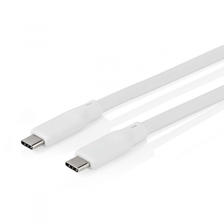 Nedis USB-kabel | USB 3.2 Gen 1 | USB-C™ Hann | USB-C™ Hann | 60 W | 4K@60Hz | 5 Gbps | Nikkel belagt | 1.50 m | Rund | Silikon | Hvit | Boks Nedis USB-kabel | USB 3.2 Gen 1 | USB-C™ Hann | USB-C™ Hann | 60 W | 4K@60Hz | 5 Gbps | Nikkel belagt | 1.50 m | Rund | Silikon | Hvit | Boks