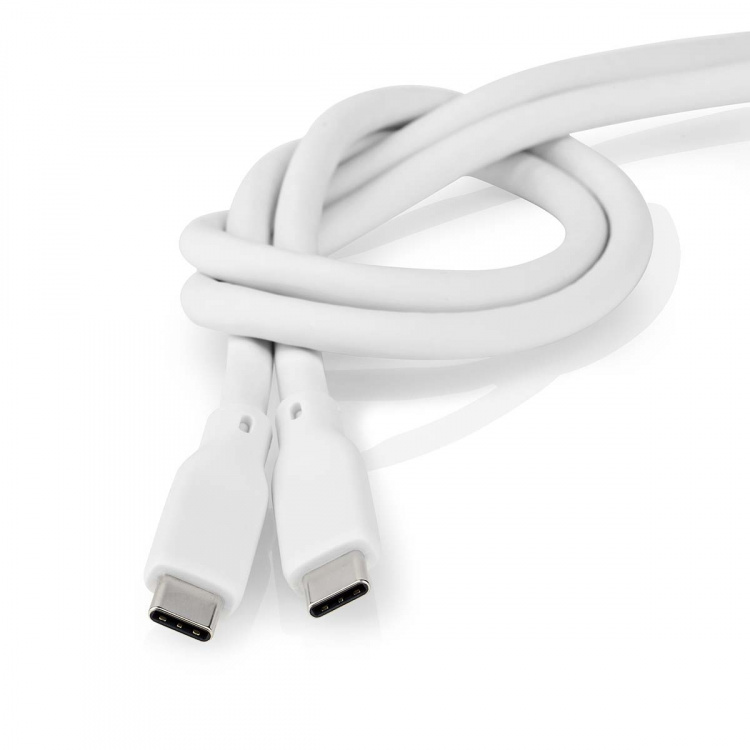 Nedis USB-kabel | USB 3.2 Gen 1 | USB-C™ Hann | USB-C™ Hann | 60 W | 4K@60Hz | 5 Gbps | Nikkel belagt | 1.50 m | Rund | Silikon | Hvit | Boks Nedis USB-kabel | USB 3.2 Gen 1 | USB-C™ Hann | USB-C™ Hann | 60 W | 4K@60Hz | 5 Gbps | Nikkel belagt | 1.50 m | Rund | Silikon | Hvit | Boks