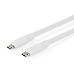 Nedis USB-kabel | USB 3.2 Gen 2 | USB-C™ Hann | USB-C™ Hann | 240 W | 8K@30Hz | 20 Gbps | Nikkel belagt | 1.00 m | Rund | Silikon | Hvit | Boks
