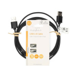Nedis USB-kabel | USB 2.0 | USB-A Han | USB-A Han | 480 Mbps | Nikkel belagt | 2.00 m | Rund | PVC | Sort | Label Nedis USB-kabel | USB 2.0 | USB-A Han | USB-A Han | 480 Mbps | Nikkel belagt | 2.00 m | Rund | PVC | Sort | Label