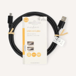 Nedis USB-kabel | USB 2.0 | USB-A Han | Mini 5-Pin Han | 480 Mbps | Nikkel belagt | 2.00 m | Rund | PVC | Sort | Label Nedis USB-kabel | USB 2.0 | USB-A Han | Mini 5-Pin Han | 480 Mbps | Nikkel belagt | 2.00 m | Rund | PVC | Sort | Label