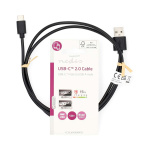 Nedis USB-kabel | USB 2.0 | USB-A Han | USB-C™ Hann | 15 W | 480 Mbps | Nikkel belagt | 1.00 m | Rund | PVC | Sort | Label Nedis USB-kabel | USB 2.0 | USB-A Han | USB-C™ Hann | 15 W | 480 Mbps | Nikkel belagt | 1.00 m | Rund | PVC | Sort | Label