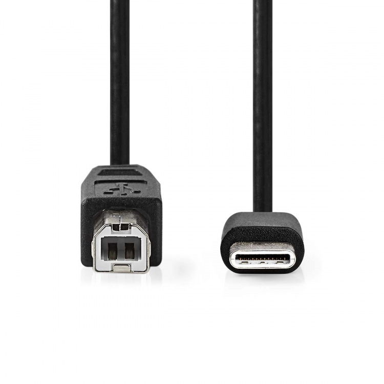 Nedis USB-kabel | USB 2.0 | USB-C™ Hann | USB-B Han | 480 Mbps | Nikkel belagt | 1.00 m | Rund | PVC | Sort | Label Nedis USB-kabel | USB 2.0 | USB-C™ Hann | USB-B Han | 480 Mbps | Nikkel belagt | 1.00 m | Rund | PVC | Sort | Label