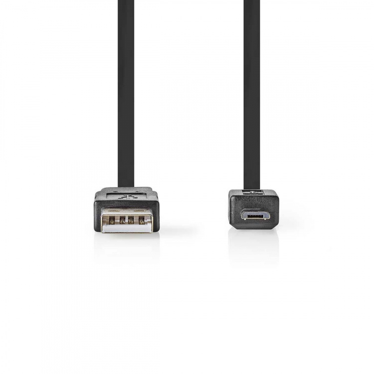 Nedis USB-kabel | USB 2.0 | USB-A Han | USB Micro-B Han | 480 Mbps | Nikkel belagt | 1.00 m | Flatt | PVC | Sort | Konvolutt Nedis USB-kabel | USB 2.0 | USB-A Han | USB Micro-B Han | 480 Mbps | Nikkel belagt | 1.00 m | Flatt | PVC | Sort | Konvolutt