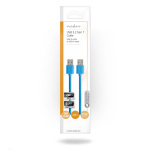 Nedis USB-kabel | USB 3.2 Gen 1 | USB-A Han | USB-A Han | 5 Gbps | Nikkel belagt | 2.00 m | Rund | PVC | Blå | Konvolutt