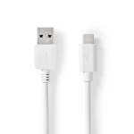 Nedis USB-kabel | USB 3.2 Gen 2 | USB-A Han | USB-C™ Hann | 60 W | 10 Gbps | Nikkel belagt | 1.00 m | Rund | PVC | Hvit | Boks Nedis USB-kabel | USB 3.2 Gen 2 | USB-A Han | USB-C™ Hann | 60 W | 10 Gbps | Nikkel belagt | 1.00 m | Rund | PVC | Hvit | Boks