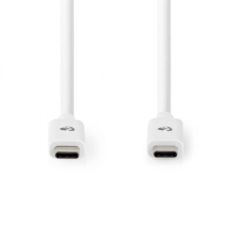 Nedis USB-kabel | USB 3.2 Gen 2 | USB-C™ Hann | USB-C™ Hann | 100 W | 4K@60Hz | 10 Gbps | Nikkel belagt | 1.00 m | Rund | PVC | Hvit | Boks Nedis USB-kabel | USB 3.2 Gen 2 | USB-C™ Hann | USB-C™ Hann | 100 W | 4K@60Hz | 10 Gbps | Nikkel belagt | 1.00 m | Rund | PVC | Hvit | Boks