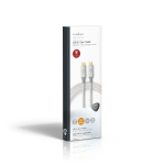 Nedis USB-kabel | USB 3.2 Gen 2x2 | USB-C™ Hann | USB-C™ Hann | 100 W | 4K@60Hz | 20 Gbps | Gull belagt | 1.00 m | Rund | Flettet / Nylon | Sølv | Deksel Vindusboks