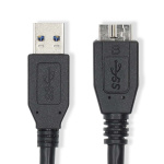 Nedis USB-kabel | USB 3.2 Gen 1 | USB-A Han | USB Micro-B Han | 5 Gbps | Nikkel belagt | 2.00 m | Rund | PVC | Sort | Label Nedis USB-kabel | USB 3.2 Gen 1 | USB-A Han | USB Micro-B Han | 5 Gbps | Nikkel belagt | 2.00 m | Rund | PVC | Sort | Label