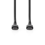 Nedis USB-kabel | USB 2.0 | USB-C™ Hann | USB-C™ Hann | 240 W | 480 Mbps | Nikkel belagt | 2.00 m | Rund | PVC | Sort | Label Nedis USB-kabel | USB 2.0 | USB-C™ Hann | USB-C™ Hann | 240 W | 480 Mbps | Nikkel belagt | 2.00 m | Rund | PVC | Sort | Label