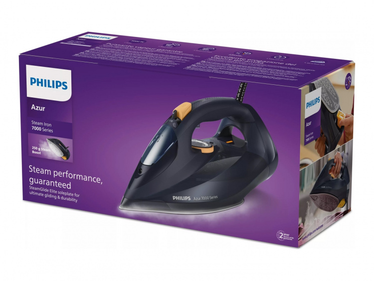 Philips Azur 7000 Series DST7060 dampstrykejern 3000W blågult