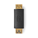 Nedis USB-A Adapter | USB 3.2 Gen 1 | USB-A Hun | USB-A Hun | 5 Gbps | Rund | Gull belagt | Antrasitt | Boks