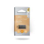 Nedis USB-A Adapter | USB 3.2 Gen 1 | USB-A Hun | USB-A Hun | 5 Gbps | Rund | Gull belagt | Antrasitt | Boks
