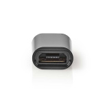 Nedis USB-C™ Adapter | USB 2.0 | USB-C™ Hann | USB Micro-B Hun | 480 Mbps | Rund | Gull belagt | Antrasitt | Boks