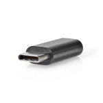 Nedis USB-C™ Adapter | USB 2.0 | USB-C™ Hann | USB Micro-B Hun | 480 Mbps | Rund | Gull belagt | Antrasitt | Boks