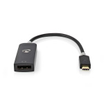 Nedis USB-C™ Adapter | USB 3.2 Gen 1 | USB-C™ Hann | DisplayPort Hun | 8K@30Hz | 0.20 m | Rund | Gull belagt | PVC | Antrasitt | Vindus boks Nedis USB-C™ Adapter | USB 3.2 Gen 1 | USB-C™ Hann | DisplayPort Hun | 8K@30Hz | 0.20 m | Rund | Gull belagt | PVC | Antrasitt | Vindus boks
