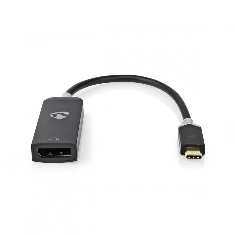 Nedis USB-C™ Adapter | USB 3.2 Gen 1 | USB-C™ Hann | DisplayPort Hun | 8K@30Hz | 0.20 m | Rund | Gull belagt | PVC | Antrasitt | Vindus boks Nedis USB-C™ Adapter | USB 3.2 Gen 1 | USB-C™ Hann | DisplayPort Hun | 8K@30Hz | 0.20 m | Rund | Gull belagt | PVC | Antrasitt | Vindus boks