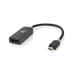 Nedis USB-C™ Adapter | USB 3.2 Gen 1 | USB-C™ Hann | DisplayPort Hun | 8K@30Hz | 0.20 m | Rund | Gull belagt | PVC | Antrasitt | Vindus boks Nedis USB-C™ Adapter | USB 3.2 Gen 1 | USB-C™ Hann | DisplayPort Hun | 8K@30Hz | 0.20 m | Rund | Gull belagt | PVC | Antrasitt | Vindus boks