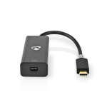 Nedis USB-C™ Adapter | USB 3.2 Gen 1 | USB-C™ Hann | Mini DisplayPort Hun | 0.20 m | Rund | Gull belagt | PVC | Antrasitt | Vindus boks
