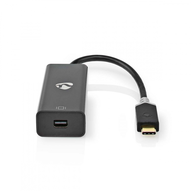 Nedis USB-C™ Adapter | USB 3.2 Gen 1 | USB-C™ Hann | Mini DisplayPort Hun | 0.20 m | Rund | Gull belagt | PVC | Antrasitt | Vindus boks