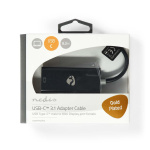 Nedis USB-C™ Adapter | USB 3.2 Gen 1 | USB-C™ Hann | Mini DisplayPort Hun | 0.20 m | Rund | Gull belagt | PVC | Antrasitt | Vindus boks