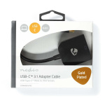 Nedis USB-C™ Adapter | USB 3.2 Gen 1 | USB-C™ Hann | VGA Hun 15p | 1920x1200 | 0.20 m | Rund | Gull belagt | PVC | Antrasitt | Vindusboks med Euro Lock