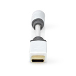 Nedis USB-C™ Adapter | USB 2.0 | USB-C™ Hann | 3.5 mm Hun | 0.10 m | Rund | Gull belagt | PVC | Hvit | Boks