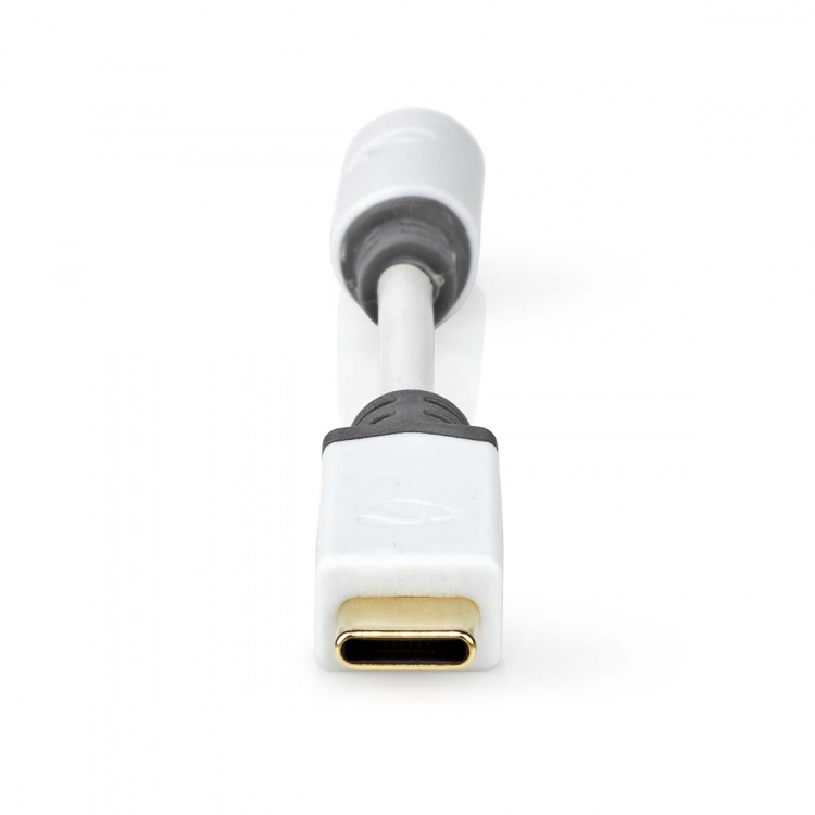 Nedis USB-C™ Adapter | USB 2.0 | USB-C™ Hann | 3.5 mm Hun | 0.10 m | Rund | Gull belagt | PVC | Hvit | Boks
