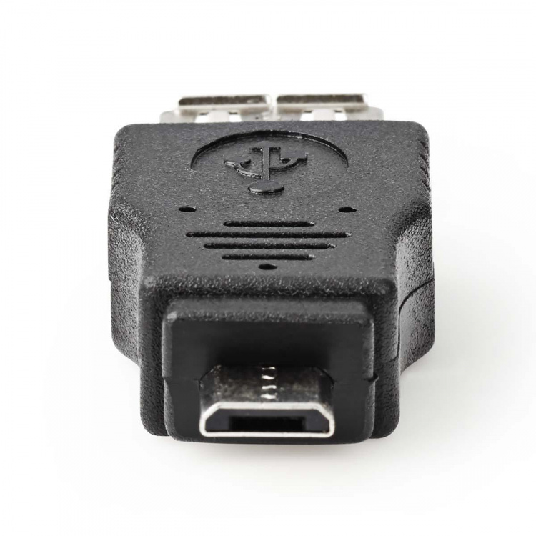 Nedis USB Mikro-B Adapter | USB 2.0 | USB Micro-B Han | USB-A Hun | 480 Mbps | Nikkel belagt | PVC | Sort | Blister Nedis USB Mikro-B Adapter | USB 2.0 | USB Micro-B Han | USB-A Hun | 480 Mbps | Nikkel belagt | PVC | Sort | Blister