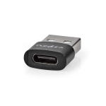 Nedis USB-A Adapter | USB 2.0 | USB-A Han | USB-C™ Hunn | 480 Mbps | Rund | Nikkel belagt | Sort | Boks Nedis USB-A Adapter | USB 2.0 | USB-A Han | USB-C™ Hunn | 480 Mbps | Rund | Nikkel belagt | Sort | Boks