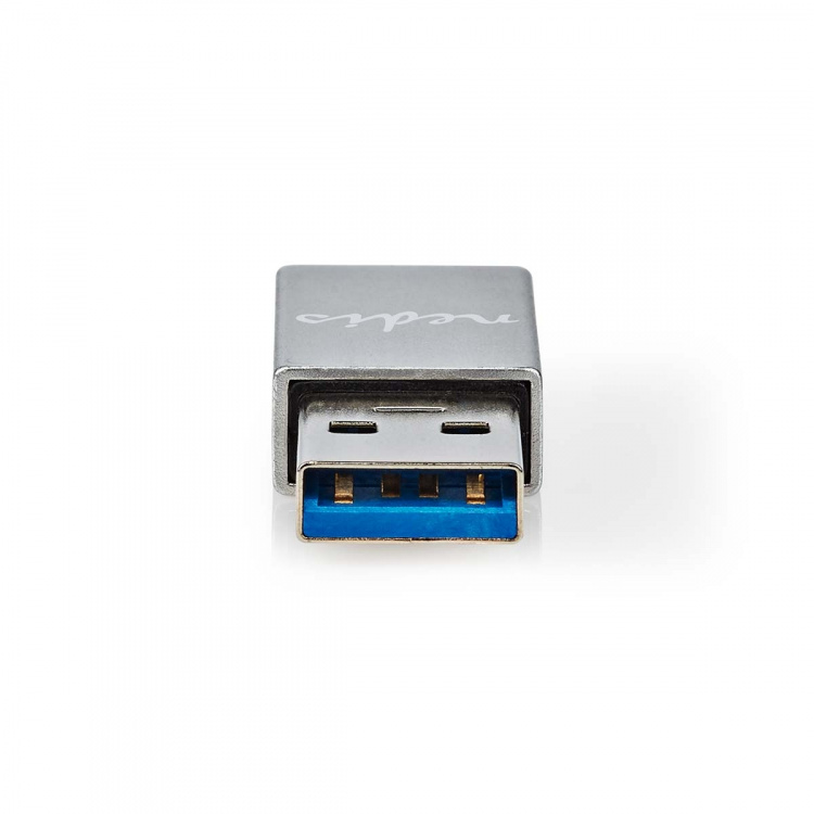 Nedis USB-A Adapter | USB 3.2 Gen 1 | USB-A Han | USB-C™ Hunn | 5 Gbps | Rund | Nikkel belagt | Sort | Boks