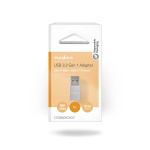 Nedis USB-A Adapter | USB 3.2 Gen 1 | USB-A Han | USB-C™ Hunn | 5 Gbps | Rund | Nikkel belagt | Sort | Boks